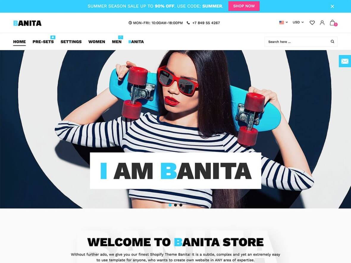 Tema Shopify MiniMood para loja de decoração minimalista