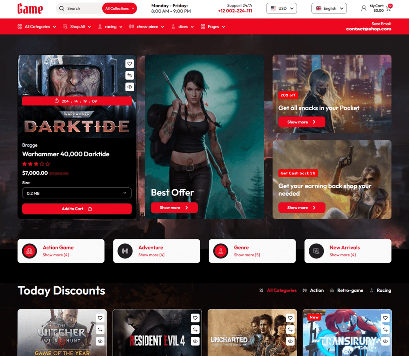 Game - Tema Shopify